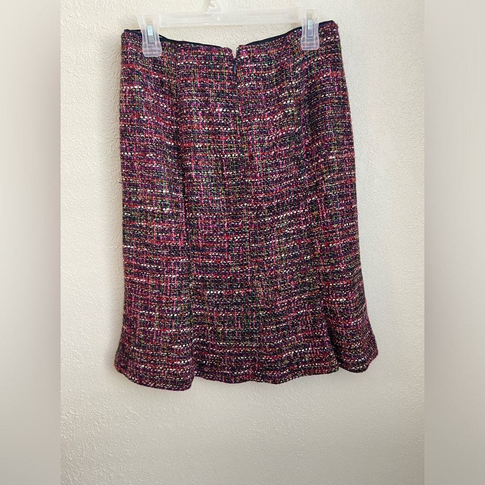 Talbots Tweed A-Line Skirt in Pink Multi